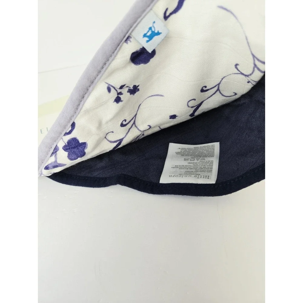 Little Unicorn Cotton Deluxe Muslin Bandana Bib Koi Fish blue NEW 2 pack